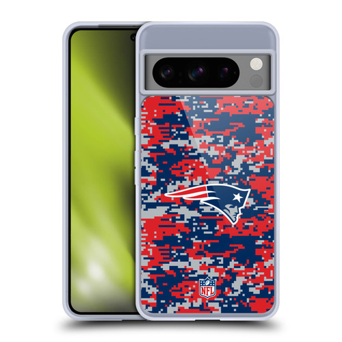 NFL New England Patriots Graphics Digital Camouflage Soft Gel Case for Google Pixel 8 Pro