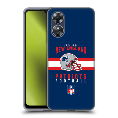 NFL New England Patriots Graphics Helmet Typography Soft Gel Case for OPPO A17