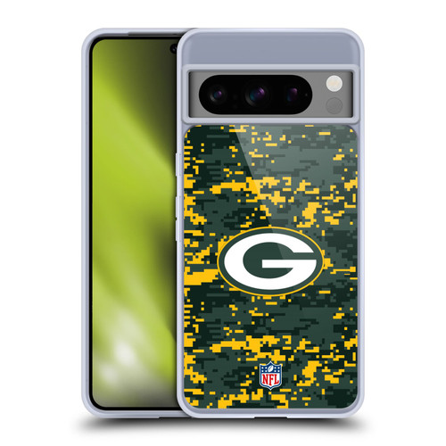 NFL Green Bay Packers Graphics Digital Camouflage Soft Gel Case for Google Pixel 8 Pro