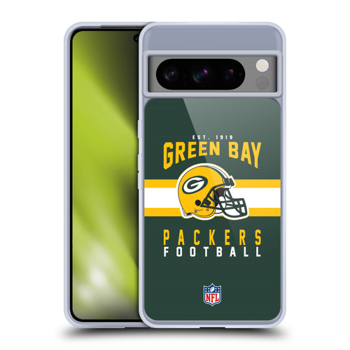 NFL Green Bay Packers Graphics Helmet Typography Soft Gel Case for Google Pixel 8 Pro