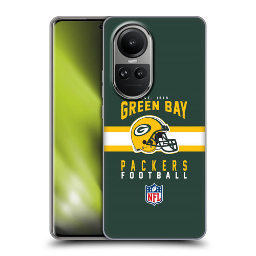 NFL Green Bay Packers Graphics Helmet Typography Soft Gel Case for OPPO Reno10 5G / Reno10 Pro 5G