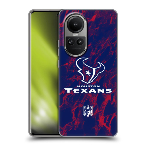 NFL Houston Texans Graphics Coloured Marble Soft Gel Case for OPPO Reno10 5G / Reno10 Pro 5G