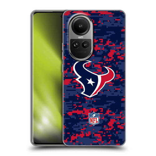 NFL Houston Texans Graphics Digital Camouflage Soft Gel Case for OPPO Reno10 5G / Reno10 Pro 5G