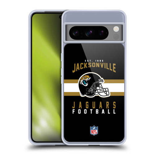 NFL Jacksonville Jaguars Graphics Helmet Typography Soft Gel Case for Google Pixel 8 Pro
