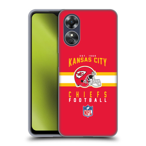 NFL Kansas City Chiefs Graphics Helmet Typography Soft Gel Case for OPPO A17