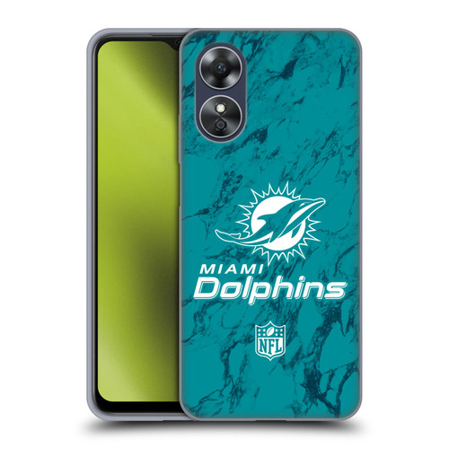 NFL Miami Dolphins Graphics Coloured Marble Soft Gel Case for OPPO A17