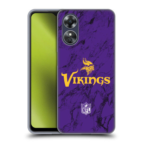 NFL Minnesota Vikings Graphics Coloured Marble Soft Gel Case for OPPO A17