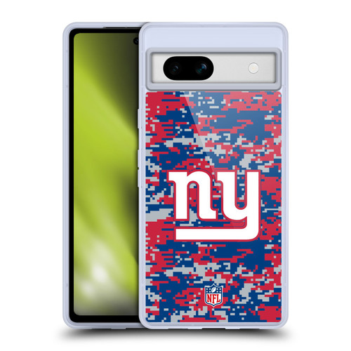 NFL New York Giants Graphics Digital Camouflage Soft Gel Case for Google Pixel 7a