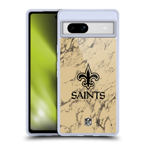 NFL New Orleans Saints Graphics Coloured Marble Soft Gel Case for Google Pixel 7a