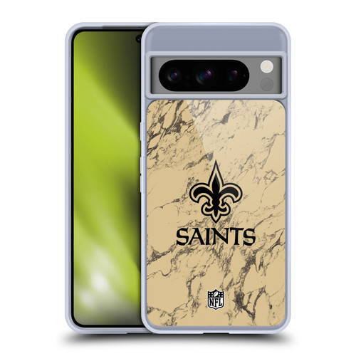 NFL New Orleans Saints Graphics Coloured Marble Soft Gel Case for Google Pixel 8 Pro