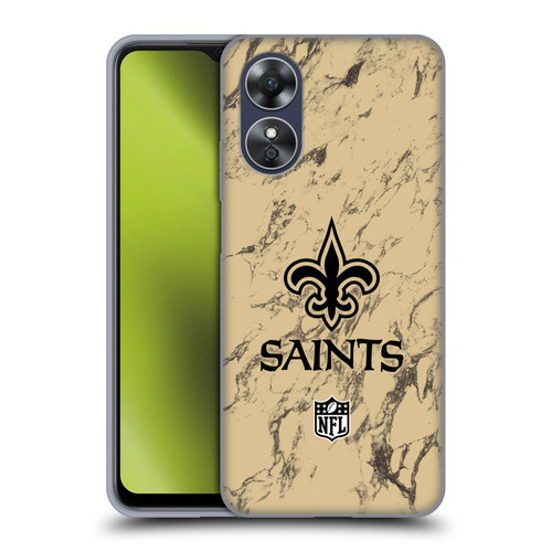 NFL New Orleans Saints Graphics Coloured Marble Soft Gel Case for OPPO A17