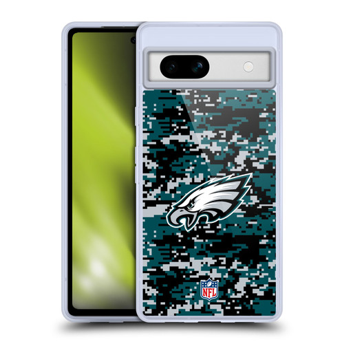 NFL Philadelphia Eagles Graphics Digital Camouflage Soft Gel Case for Google Pixel 7a
