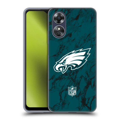 NFL Philadelphia Eagles Graphics Coloured Marble Soft Gel Case for OPPO A17