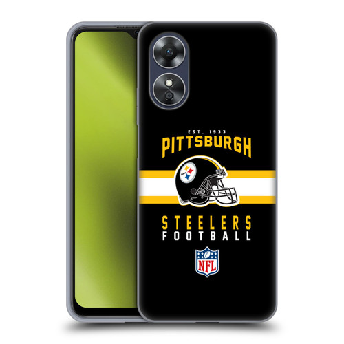 NFL Pittsburgh Steelers Graphics Helmet Typography Soft Gel Case for OPPO A17