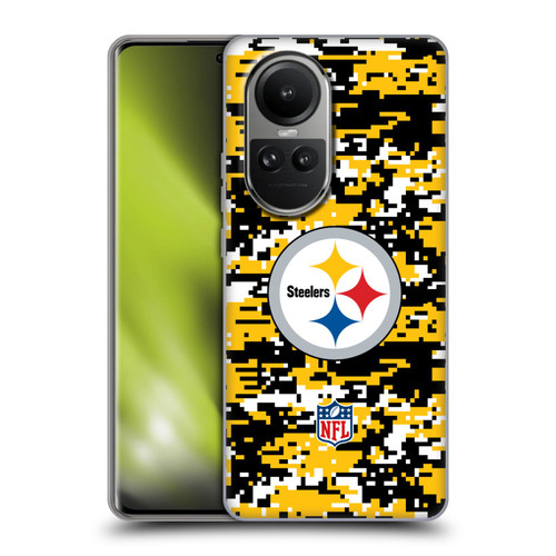 NFL Pittsburgh Steelers Graphics Digital Camouflage Soft Gel Case for OPPO Reno10 5G / Reno10 Pro 5G