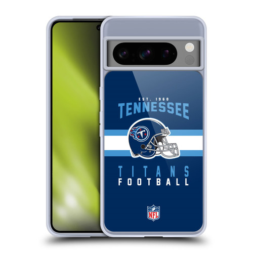 NFL Tennessee Titans Graphics Helmet Typography Soft Gel Case for Google Pixel 8 Pro