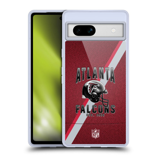 NFL Atlanta Falcons Logo Art Football Stripes Soft Gel Case for Google Pixel 7a