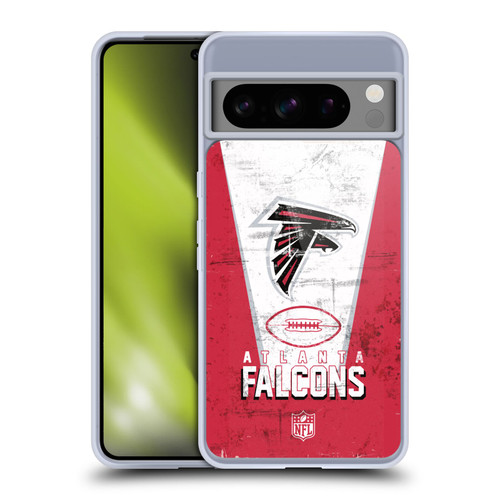 NFL Atlanta Falcons Logo Art Banner Soft Gel Case for Google Pixel 8 Pro