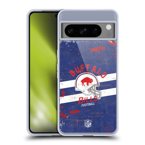NFL Buffalo Bills Logo Art Helmet Distressed Soft Gel Case for Google Pixel 8 Pro