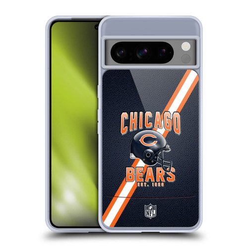 NFL Chicago Bears Logo Art Football Stripes Soft Gel Case for Google Pixel 8 Pro