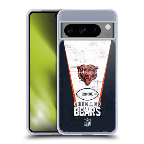 NFL Chicago Bears Logo Art Banner Soft Gel Case for Google Pixel 8 Pro