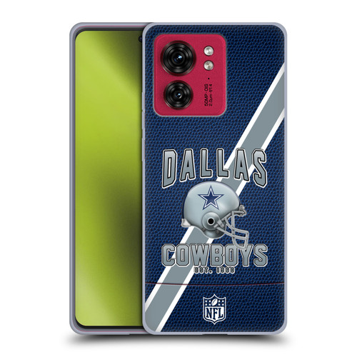 NFL Dallas Cowboys Logo Art Football Stripes Soft Gel Case for Motorola Moto Edge 40