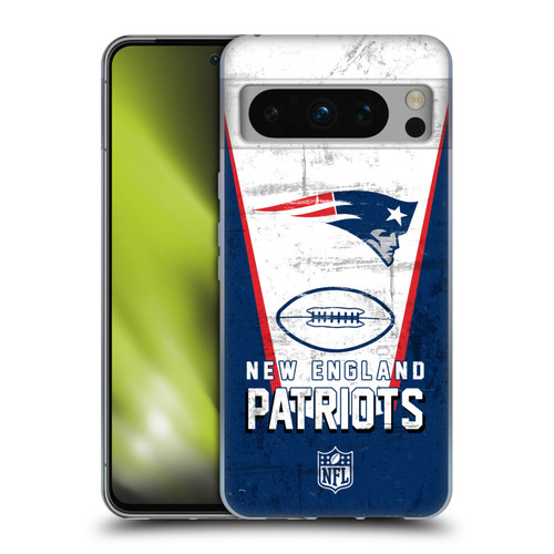 NFL New England Patriots Logo Art Banner Soft Gel Case for Google Pixel 8 Pro
