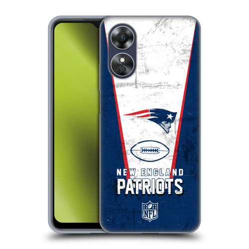 NFL New England Patriots Logo Art Banner Soft Gel Case for OPPO A17
