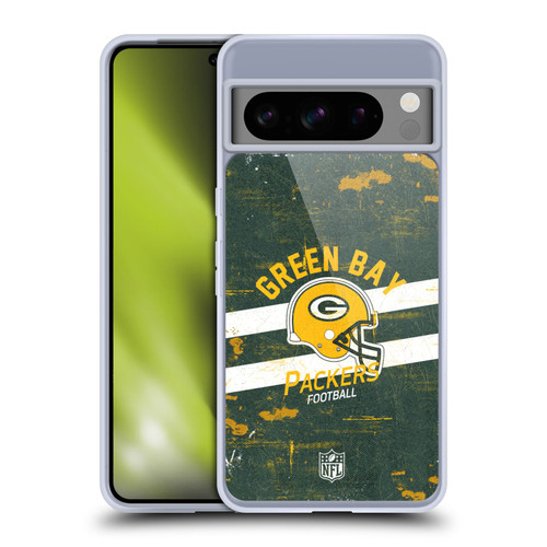 NFL Green Bay Packers Logo Art Helmet Distressed Soft Gel Case for Google Pixel 8 Pro