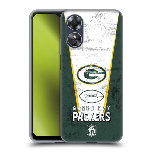 NFL Green Bay Packers Logo Art Banner Soft Gel Case for OPPO A17