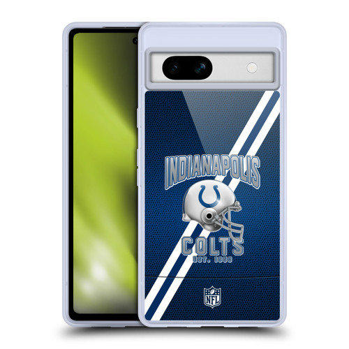 NFL Indianapolis Colts Logo Art Football Stripes Soft Gel Case for Google Pixel 7a