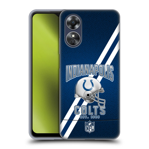 NFL Indianapolis Colts Logo Art Football Stripes Soft Gel Case for OPPO A17