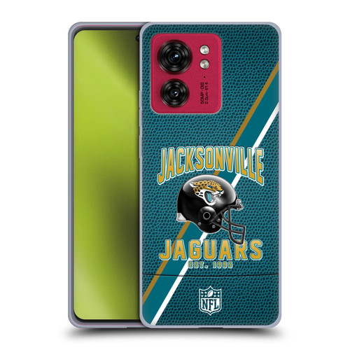 NFL Jacksonville Jaguars Logo Art Football Stripes Soft Gel Case for Motorola Moto Edge 40