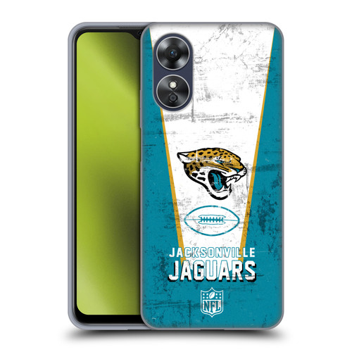 NFL Jacksonville Jaguars Logo Art Banner Soft Gel Case for OPPO A17