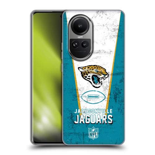 NFL Jacksonville Jaguars Logo Art Banner Soft Gel Case for OPPO Reno10 5G / Reno10 Pro 5G