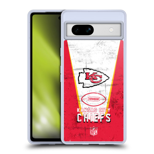NFL Kansas City Chiefs Logo Art Banner Soft Gel Case for Google Pixel 7a