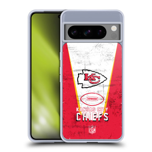 NFL Kansas City Chiefs Logo Art Banner Soft Gel Case for Google Pixel 8 Pro