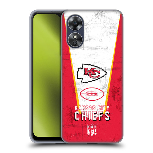 NFL Kansas City Chiefs Logo Art Banner Soft Gel Case for OPPO A17