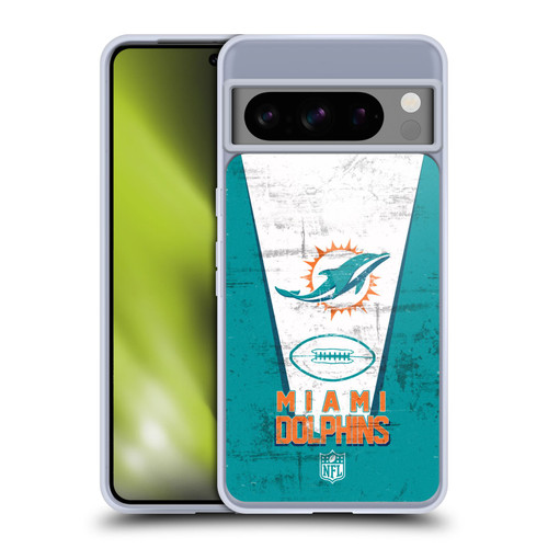 NFL Miami Dolphins Logo Art Banner Soft Gel Case for Google Pixel 8 Pro