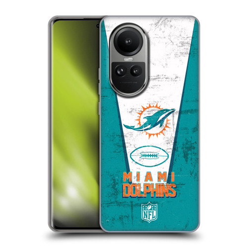 NFL Miami Dolphins Logo Art Banner Soft Gel Case for OPPO Reno10 5G / Reno10 Pro 5G