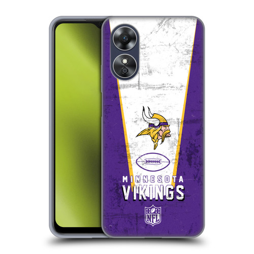 NFL Minnesota Vikings Logo Art Banner Soft Gel Case for OPPO A17
