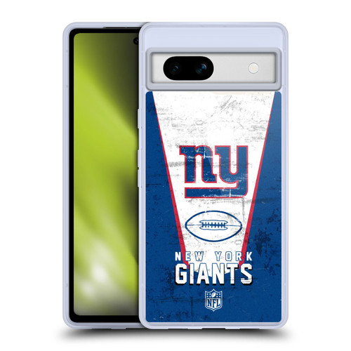 NFL New York Giants Logo Art Banner Soft Gel Case for Google Pixel 7a