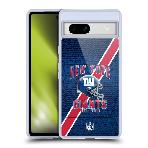 NFL New York Giants Logo Art Football Stripes Soft Gel Case for Google Pixel 7a
