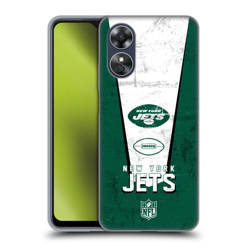 NFL New York Jets Logo Art Banner Soft Gel Case for OPPO A17