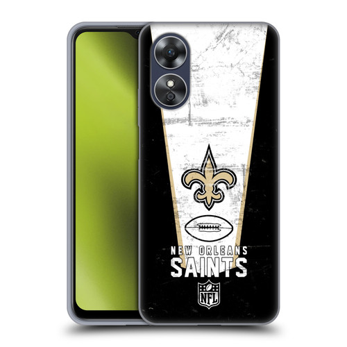 NFL New Orleans Saints Logo Art Banner Soft Gel Case for OPPO A17