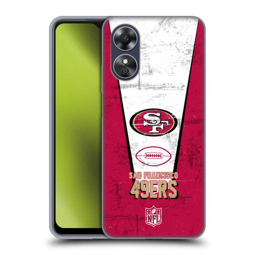 NFL San Francisco 49ers Logo Art Banner Soft Gel Case for OPPO A17