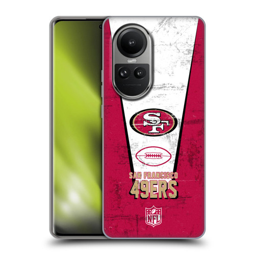 NFL San Francisco 49ers Logo Art Banner Soft Gel Case for OPPO Reno10 5G / Reno10 Pro 5G
