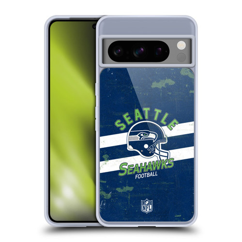 NFL Seattle Seahawks Logo Art Helmet Distressed Soft Gel Case for Google Pixel 8 Pro