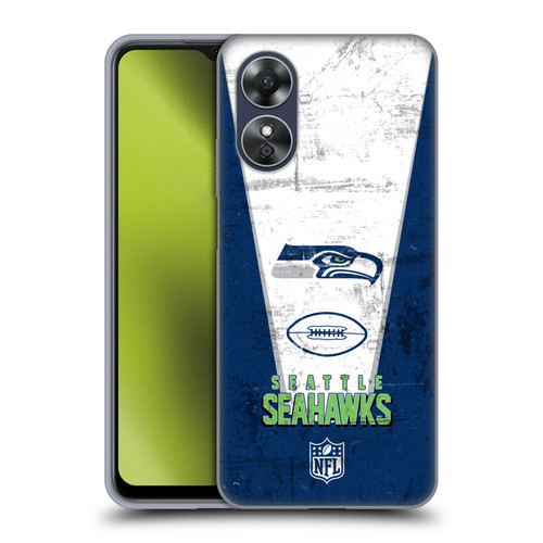 NFL Seattle Seahawks Logo Art Banner Soft Gel Case for OPPO A17
