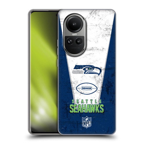 NFL Seattle Seahawks Logo Art Banner Soft Gel Case for OPPO Reno10 5G / Reno10 Pro 5G